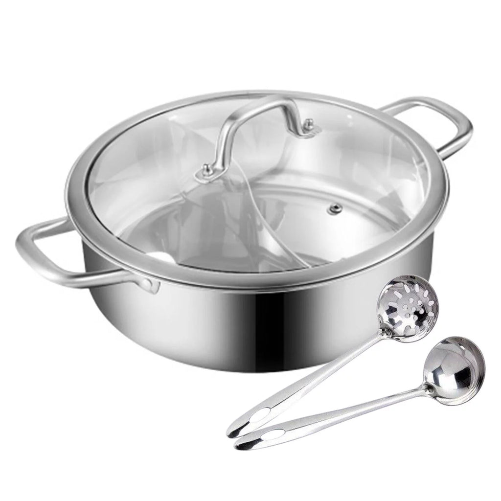 Stainless Steel Shabu Hot Pot for Induction and Gas Stove F317