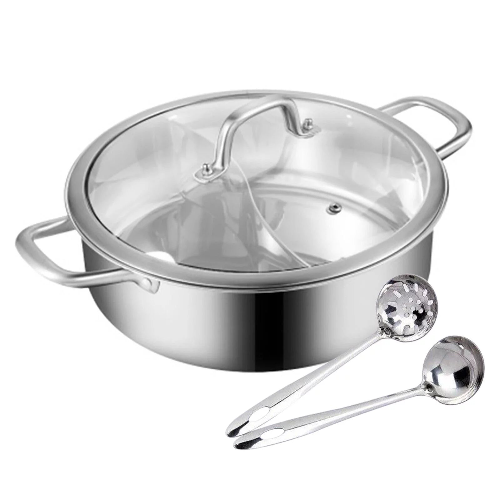 Stainless Steel Shabu Hot Pot for Induction and Gas Stove F317