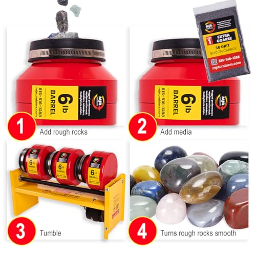 Rock Tumbler Polisher for Kids and Adults Geology Hobby Kit P257