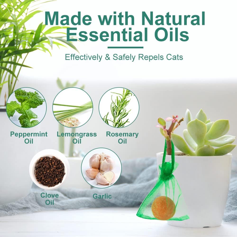 Natural Cat Repellent Outdoor Indoor Peppermint Oil Deterrent O959