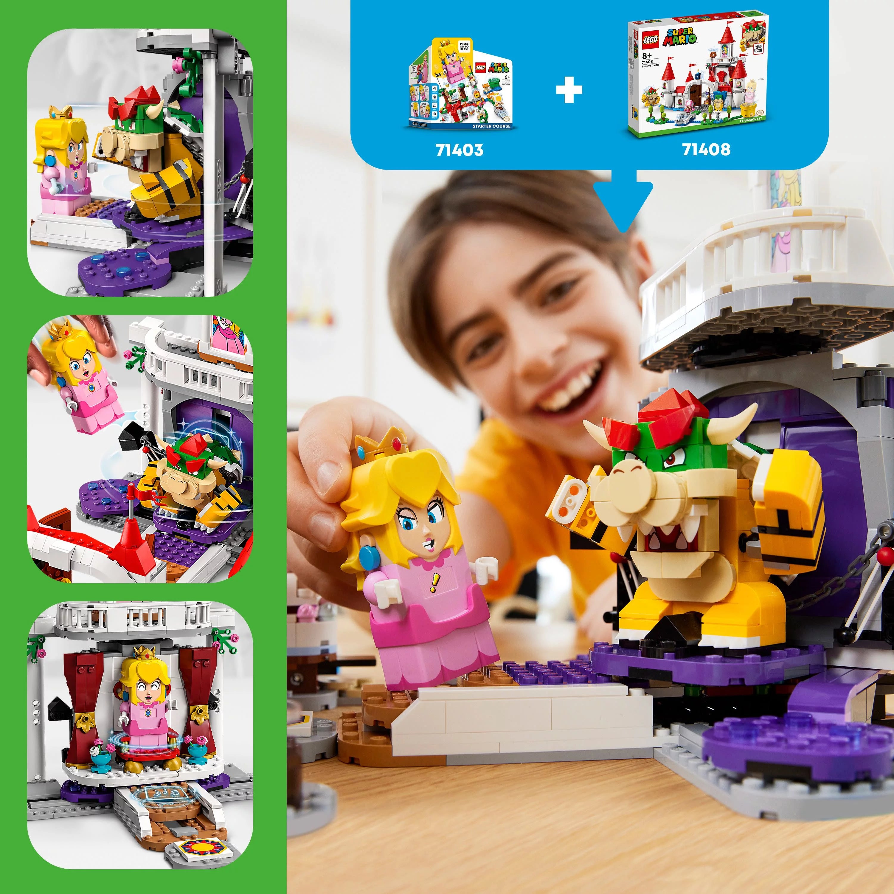 Peach’s Castle Expansion Set, Buildable Game Toy for Kids Aged 8 Plus D8566