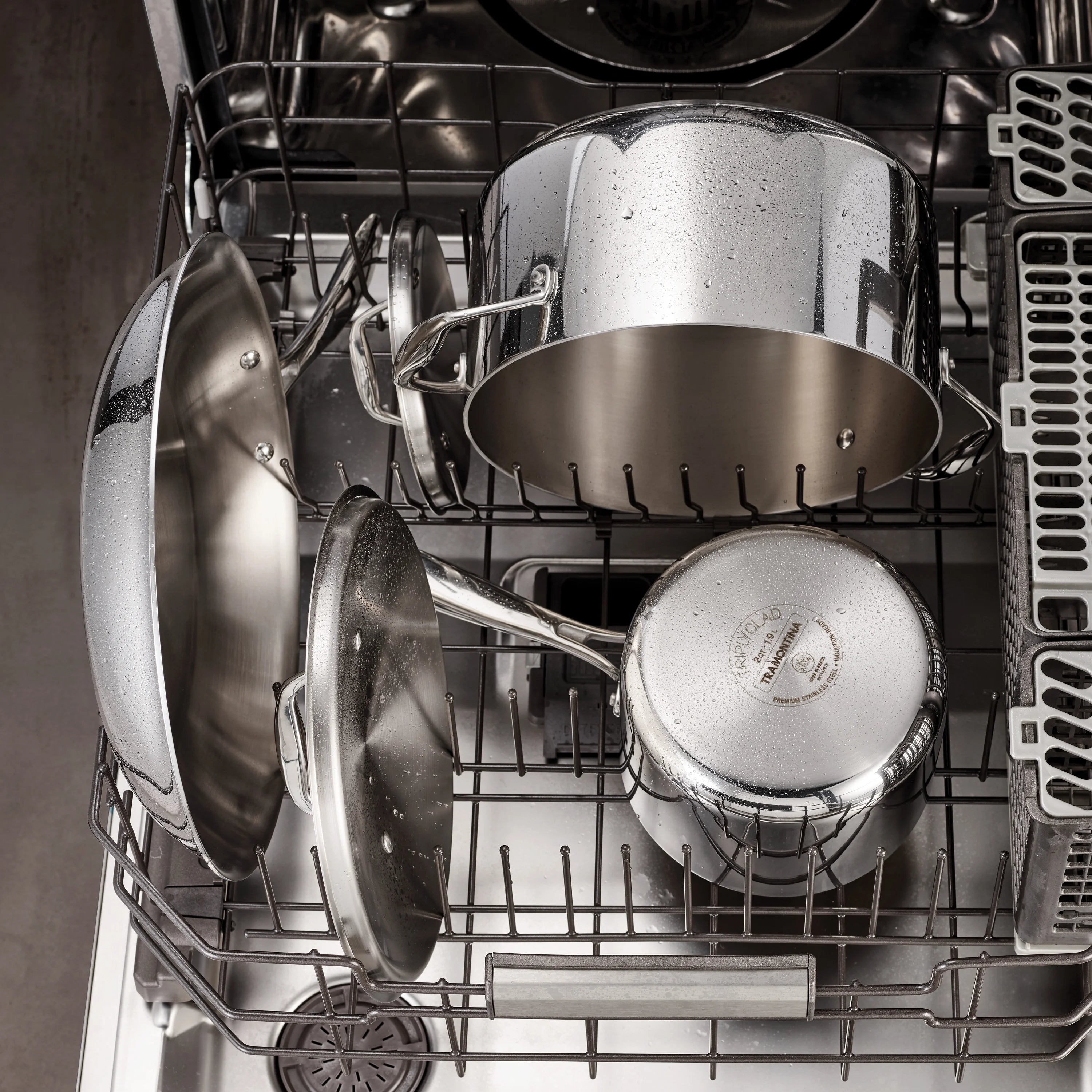 10 Pc Tri Ply Clad Stainless Steel Cookware Set C307019