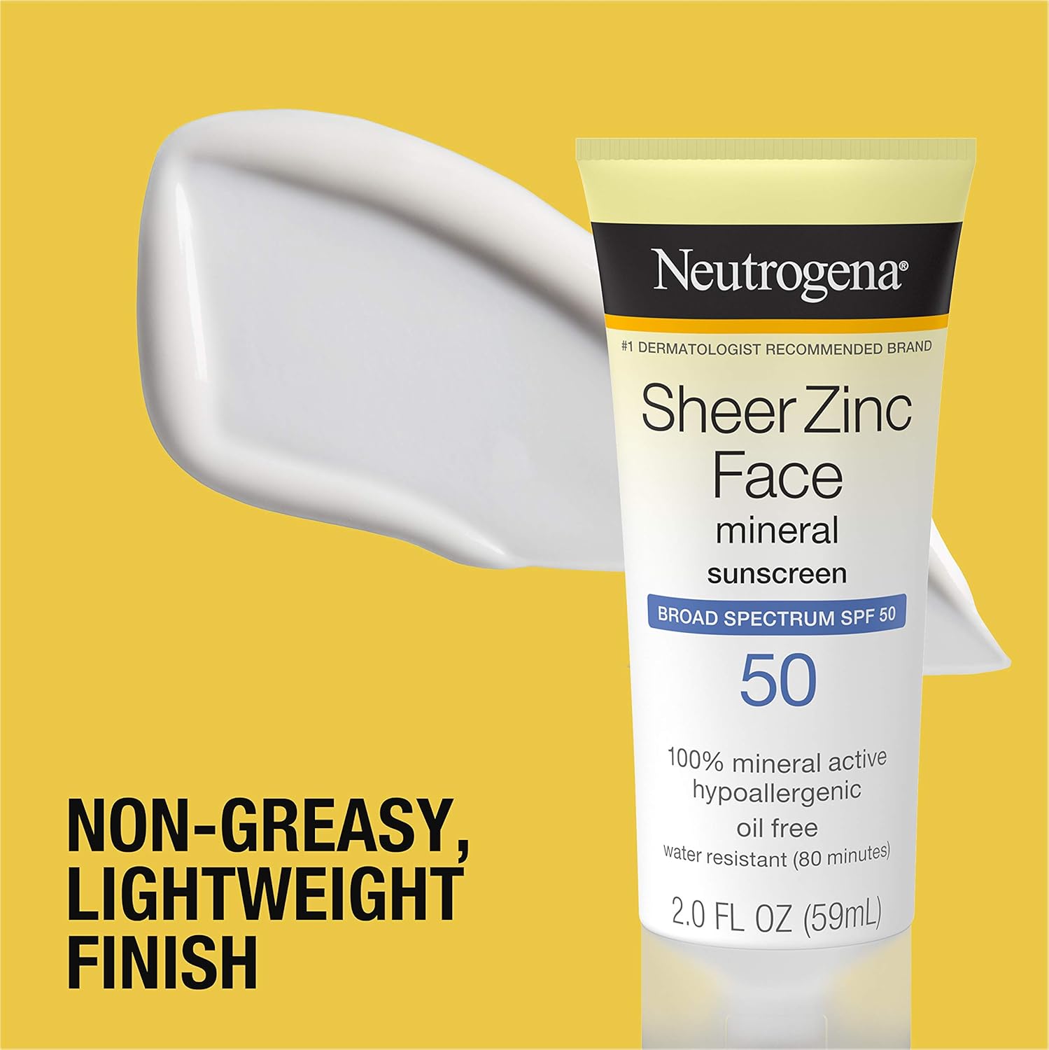 Mineral Face Sunscreen SPF 50, Oil-Free, 2 fl. oz F8367