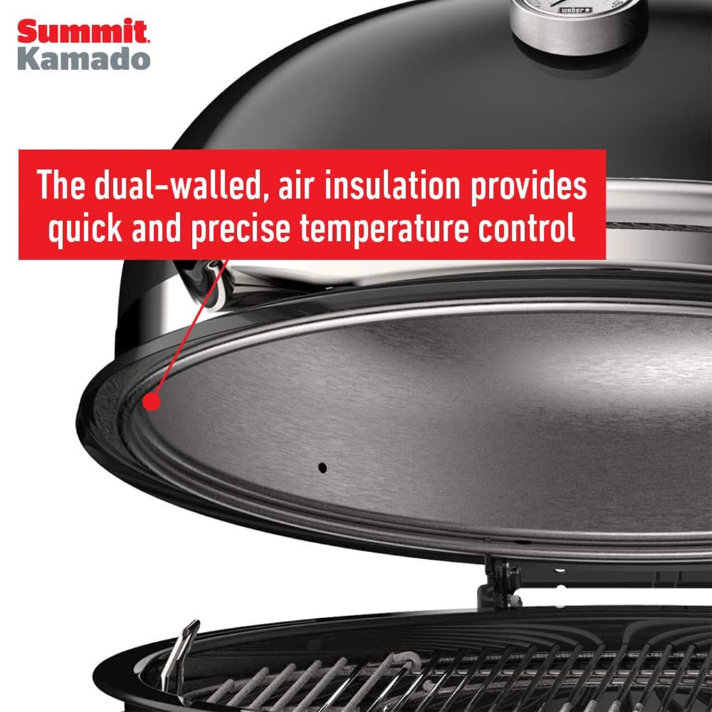 Charcoal Grill with Stainless Steel Lid, Black A29985
