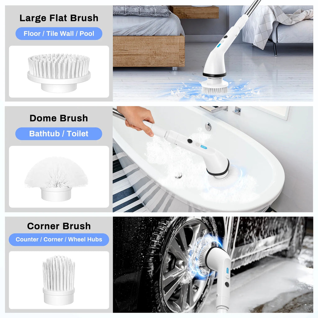 Electric Spin Scrubber for Bathroom, Shower Cleaning Brush Kit S35266