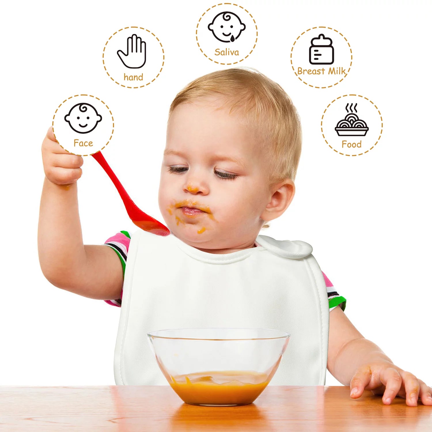 Sublimation Baby Bibs White Cotton Waterproof Blank DIY L694276