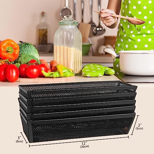 Mesh Drawer Organizer with Interlocking Arm, 9 x 3 x 2 Inches, Black U853