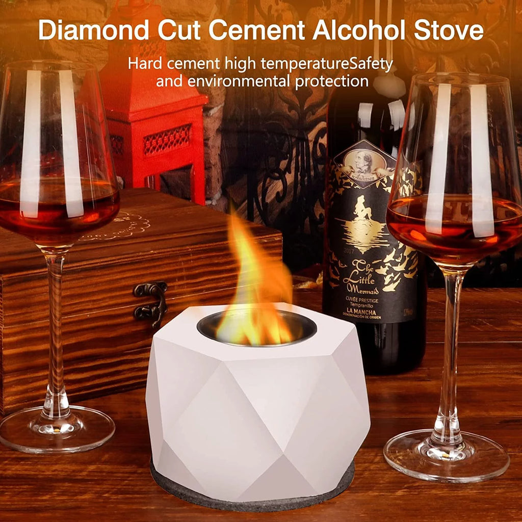 Concrete Tabletop Fire Pit Bowl for Indoor Outdoor Patio G49037
