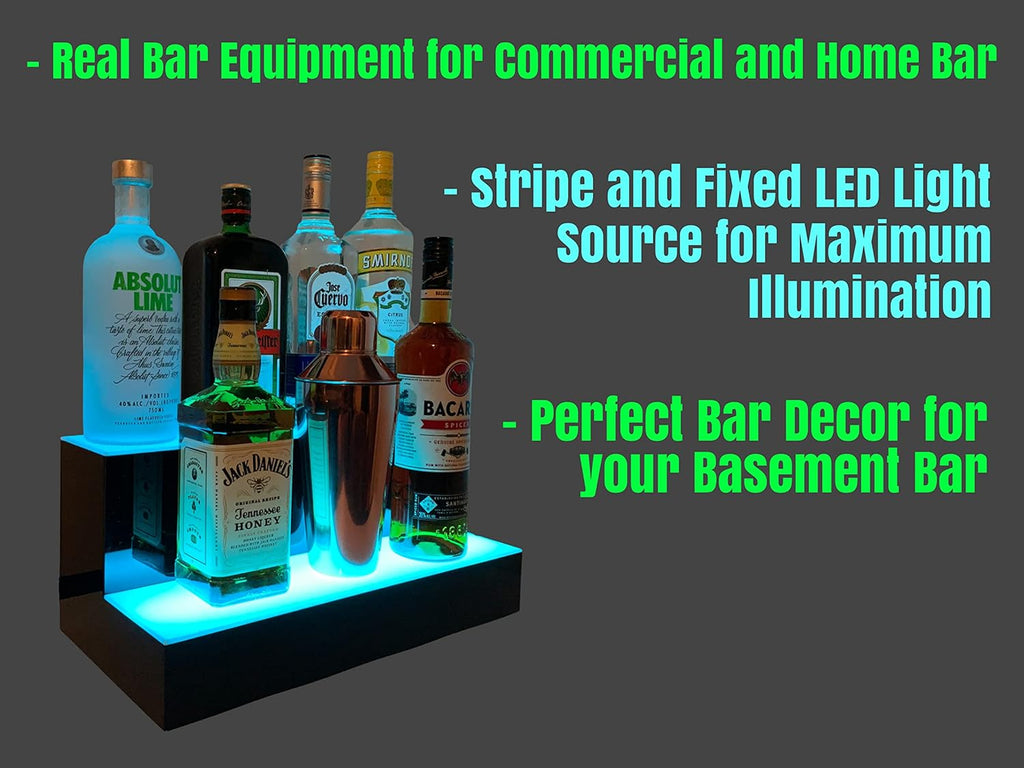 LED Bottle Display Shelf with Multicolor Light W37922