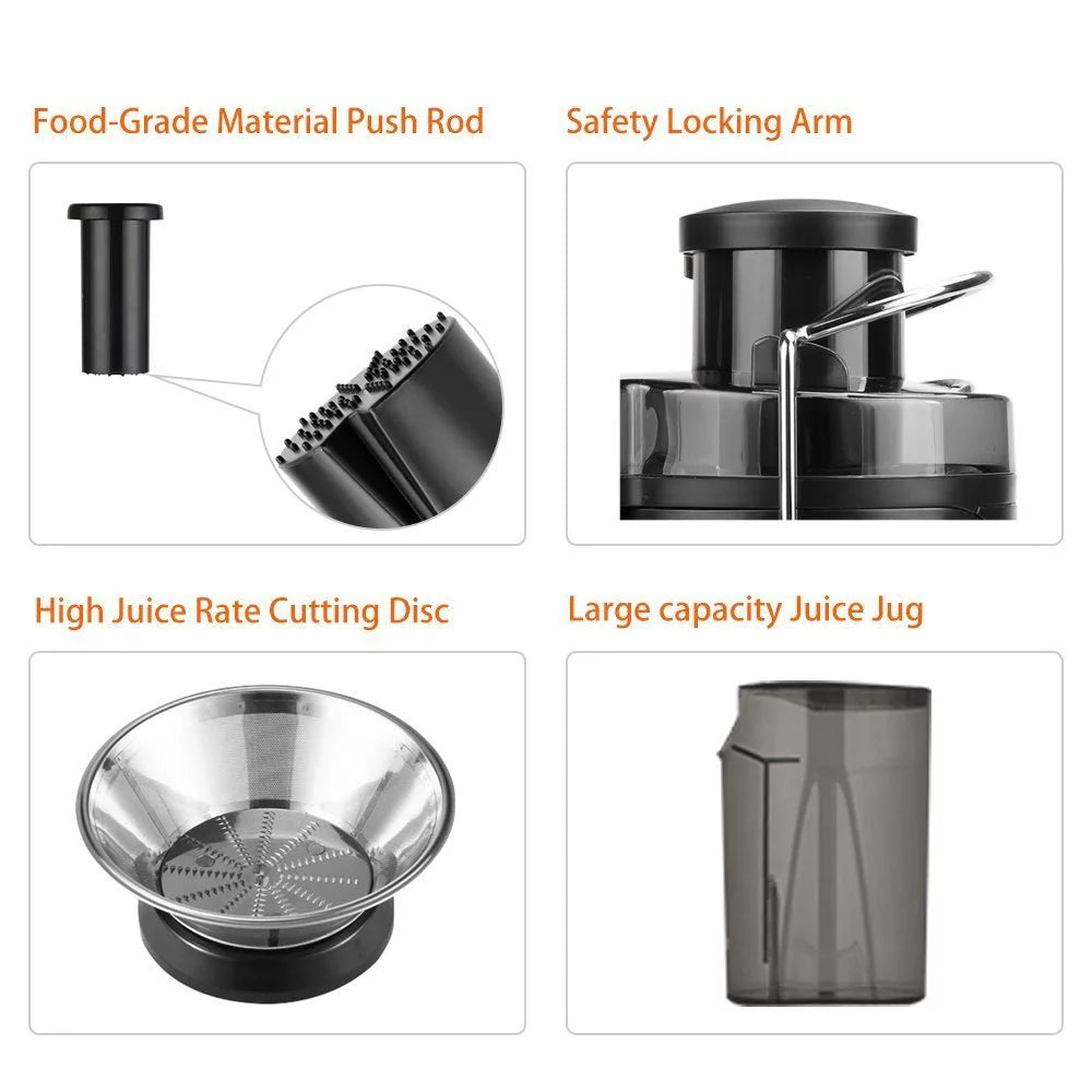 Wide Mouth Juice Extractor 800 Watt Centrifugal Juicer Machine with 2 Speed Setting M908