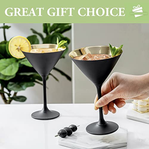 8 Ounce Copper Tone Martini Glasses, Set of 2 O84939