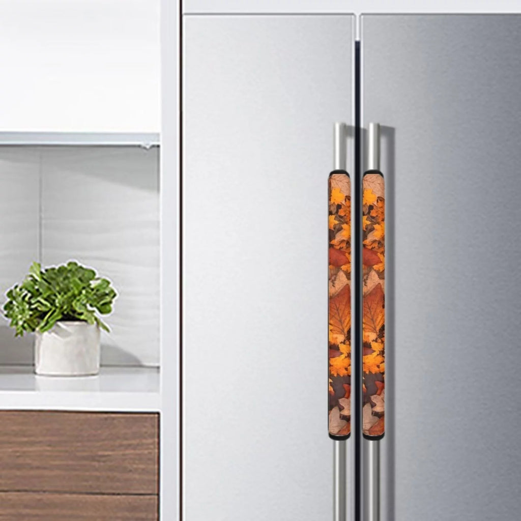 Red Maple Leaves Refrigerator Handle Cover Set of 4 Y94209
