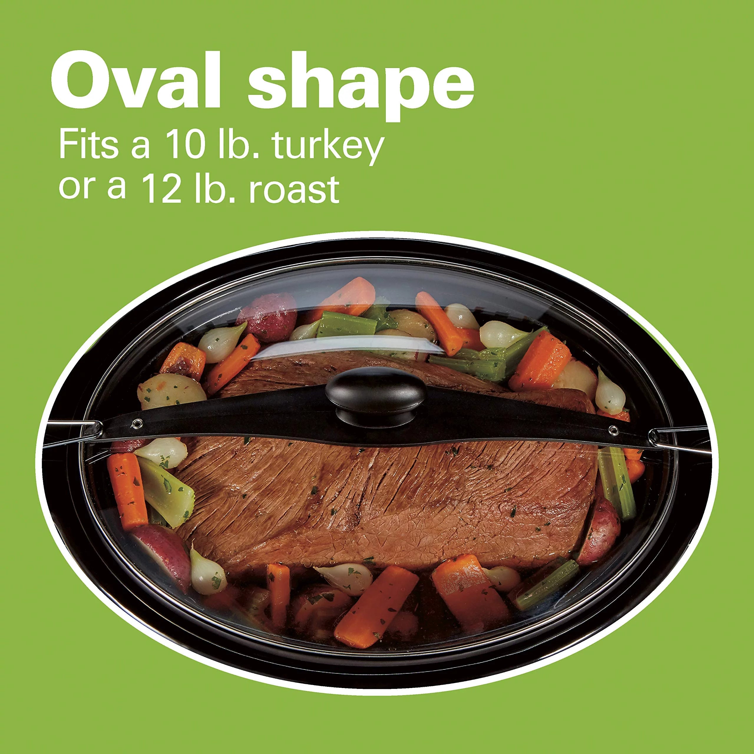 Slow Cooker, Extra Large 10 Quart, Portable with Lid Lock, Dishwasher Safe E323