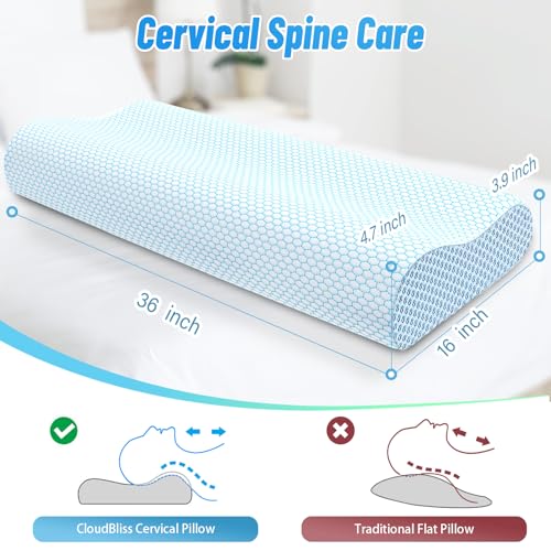 Ergonomic Memory Foam Neck Pillow for Sleeping and Neck Pain Relief M1003