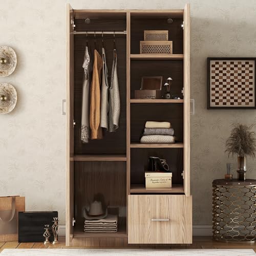 Wooden Armoire with Double Doors and Storage Drawer W3125