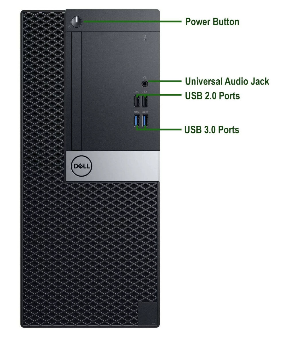 Refurbished Gaming Desktop PC, Intel Core i5, 16GB RAM, 256GB SSD + 2TB HDD, NVIDIA GT 1030, WiFi, RGB Keyboard & Mouse, Windows 10 Pro K46887