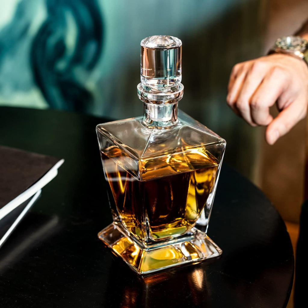 Whiskey Decanter Carafe with Stopper, 25.4 oz K92216