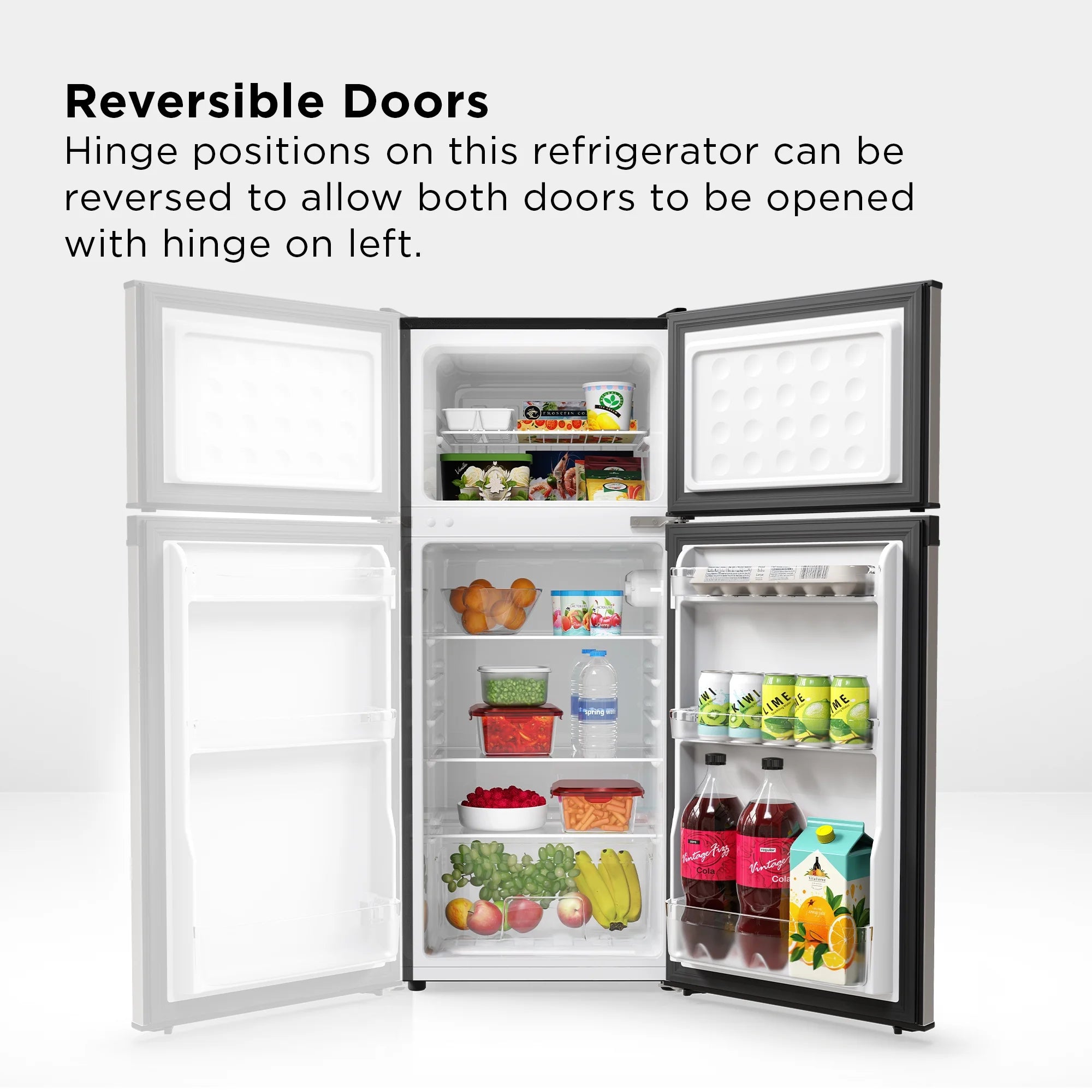 Two Door Refrigerator, 4.5 Cu. Ft., Stainless Look G2252