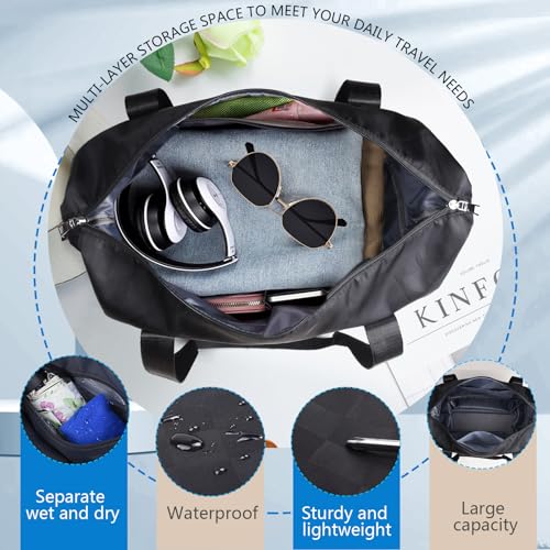 Expandable Rolling Duffel Bag with Detachable Wheels, Carry-On Travel Luggage L7598