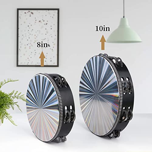 10 inch Tambourine with Double Row Jingle Hand Drum K404