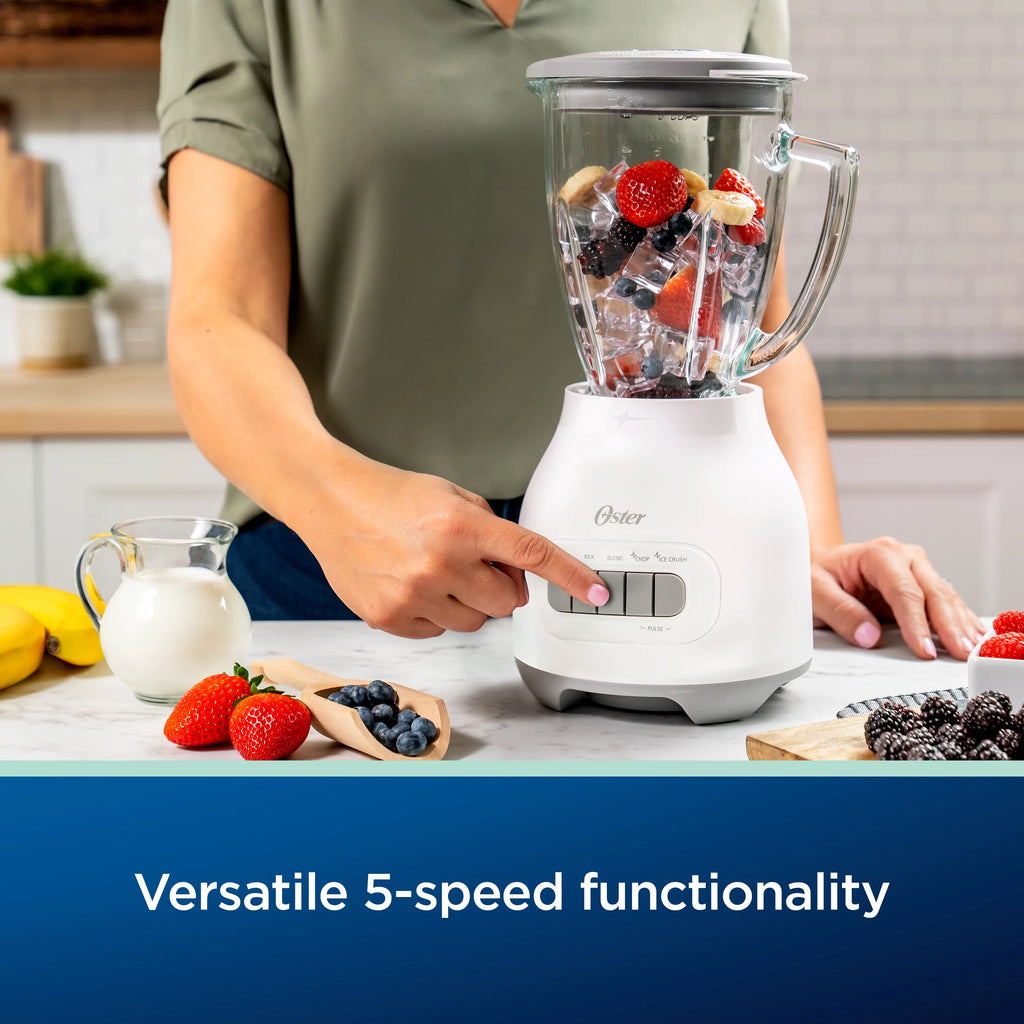 6-Cup Glass Jar Blender with Food Chopper and Ice Crush R91648