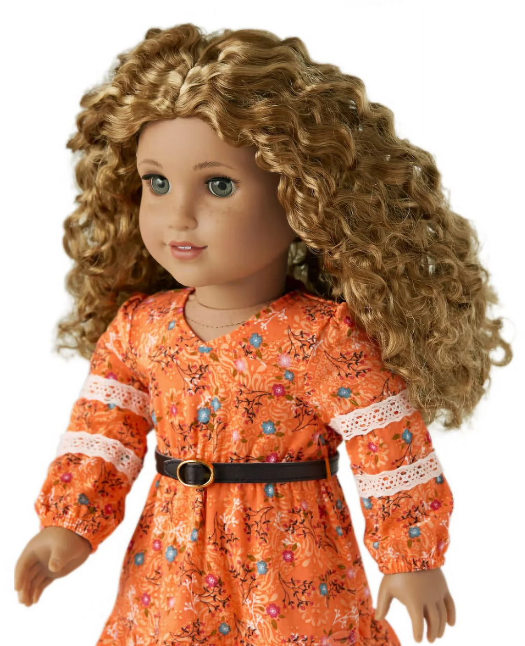 18 inch Doll with Gray Eyes and Curly Hair Y6146