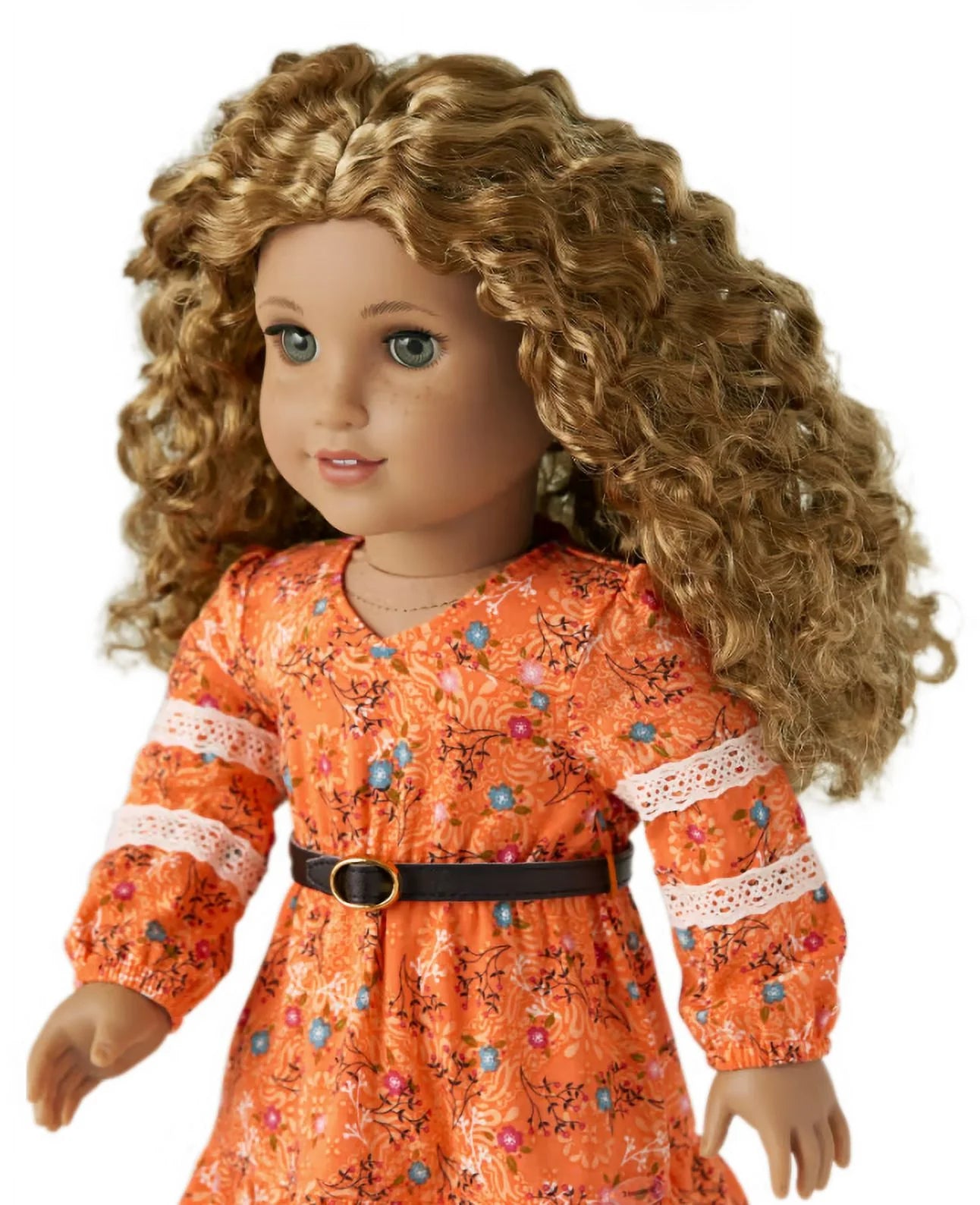 18 inch Doll with Gray Eyes and Curly Hair Y6146