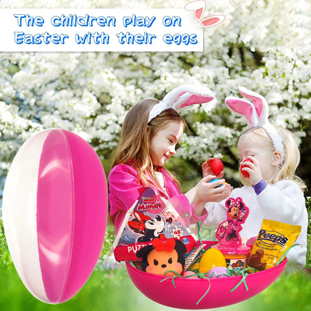 Jumbo Easter Egg with Plush Toy, Dough Figure, Candies & Reusable Container R5577