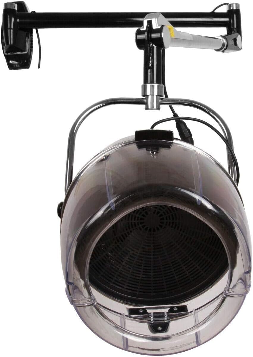 Retractable 900W Wall Mounted Hair Hood Dryer with Swivel Arm and Timer W7850