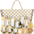 Spa Luxetique Spa Baskets for Women Gift, Gift Basket for Women, 15pcs Rose Spa Sets, Spa Kit Includes Bath Oil, Bath Salt, Bubble Bath, Woman Gifts, Birthday Gifts for Women