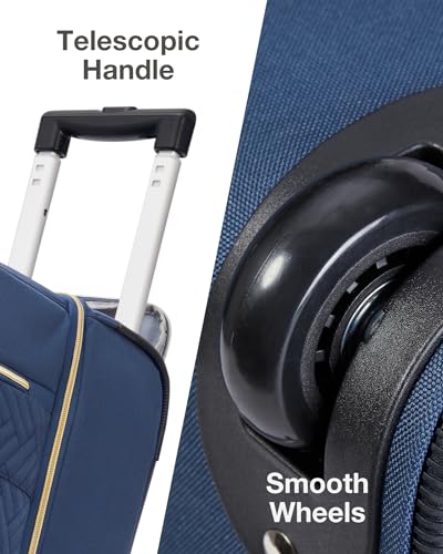 Rolling Duffel Bag with Wheels, 45L Carry-on Luggage with Shoes Compartment D218726