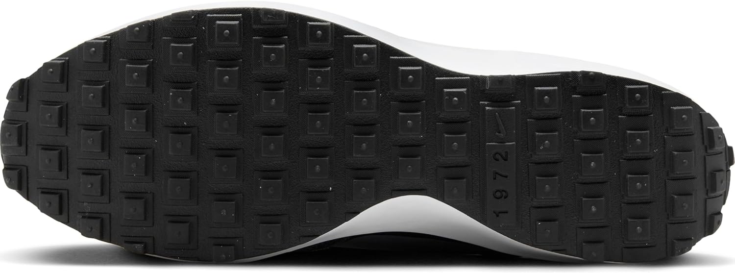 Men's Waffle Sneakers, Black and White K7537