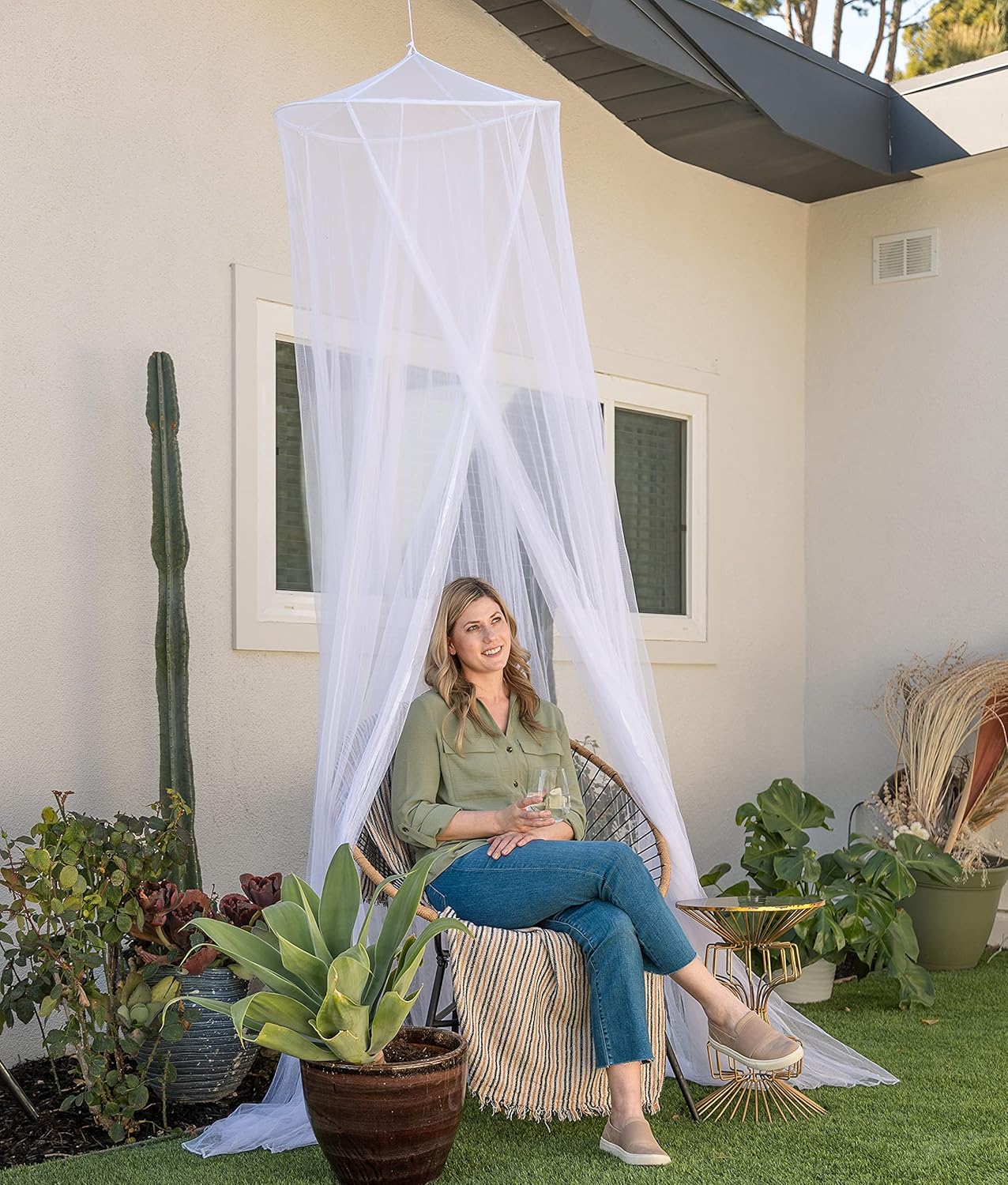 King Size Mosquito Net for Bed - Ultra-Large Fine Mesh, Easy Installation, Machine Washable F3705