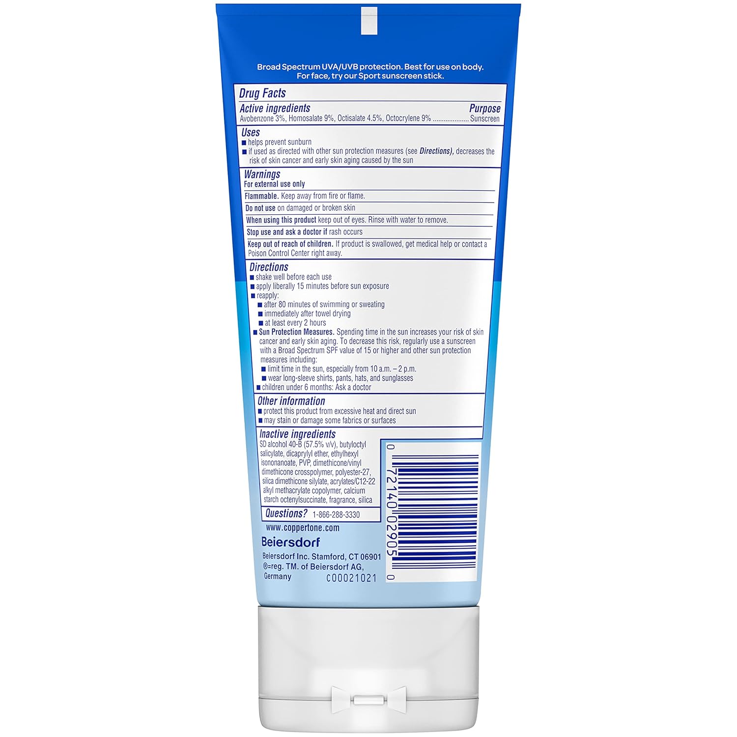 Sport Clear Sunscreen Lotion SPF 50, Water Resistant, Broad Spectrum, 5 Fl Oz Tube I93957