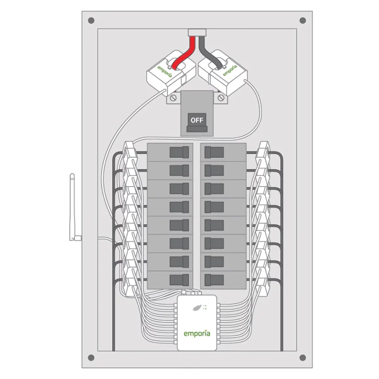Smart Home Energy Monitor with 16 Circuit Sensors V9183