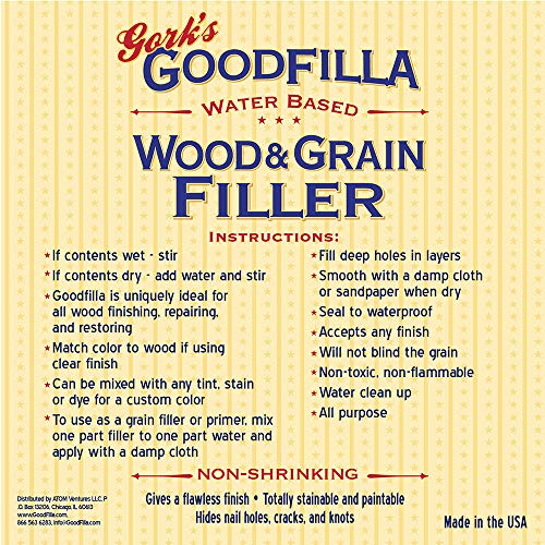 Water-Based Wood & Grain Filler, Neutral Base, 1 Quart U130
