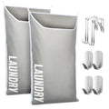Hanging Laundry Hamper Bag – Space Saving over the Door Storage Bags – Behind the Door Hampers for Dirty Clothes – Wall Mounted Basket for Bathroom – Washable Organizer for Small Room Spaces, XL