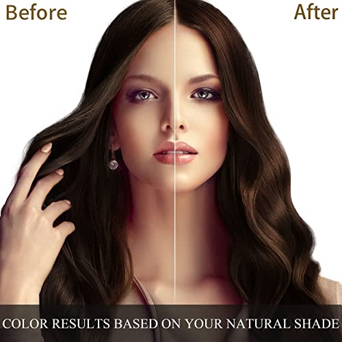 Dark Brown Hair Dye Shampoo 3 in 1 for Grey Hair, Herbal Natural Plant Color, 500ML Q435223