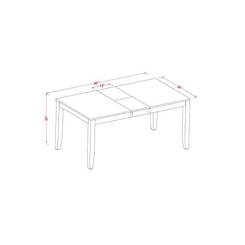 5 Piece Dining Set with Wooden Table and 4 Fabric Chairs J619954
