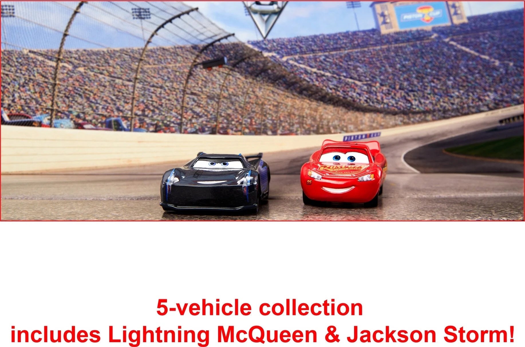 Cars 3 Vehicle 5-Pack Collection, Set of 4 Toy Cars & 1 Truck F4693