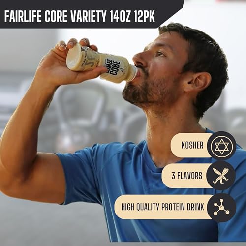 Protein Shakes for Workout Recovery, Chocolate, 14 Fl Oz (Pack of 12) with Key Chain Y4227