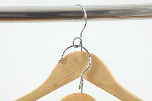 Wooden Hangers 50 Pack with Pants Bar and Shoulder Notches X361045