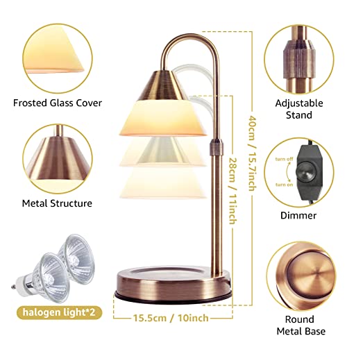 Candle Warmer Lamp with Timer and Dimmer, Electric Candle Melter for Jar Candles R3659