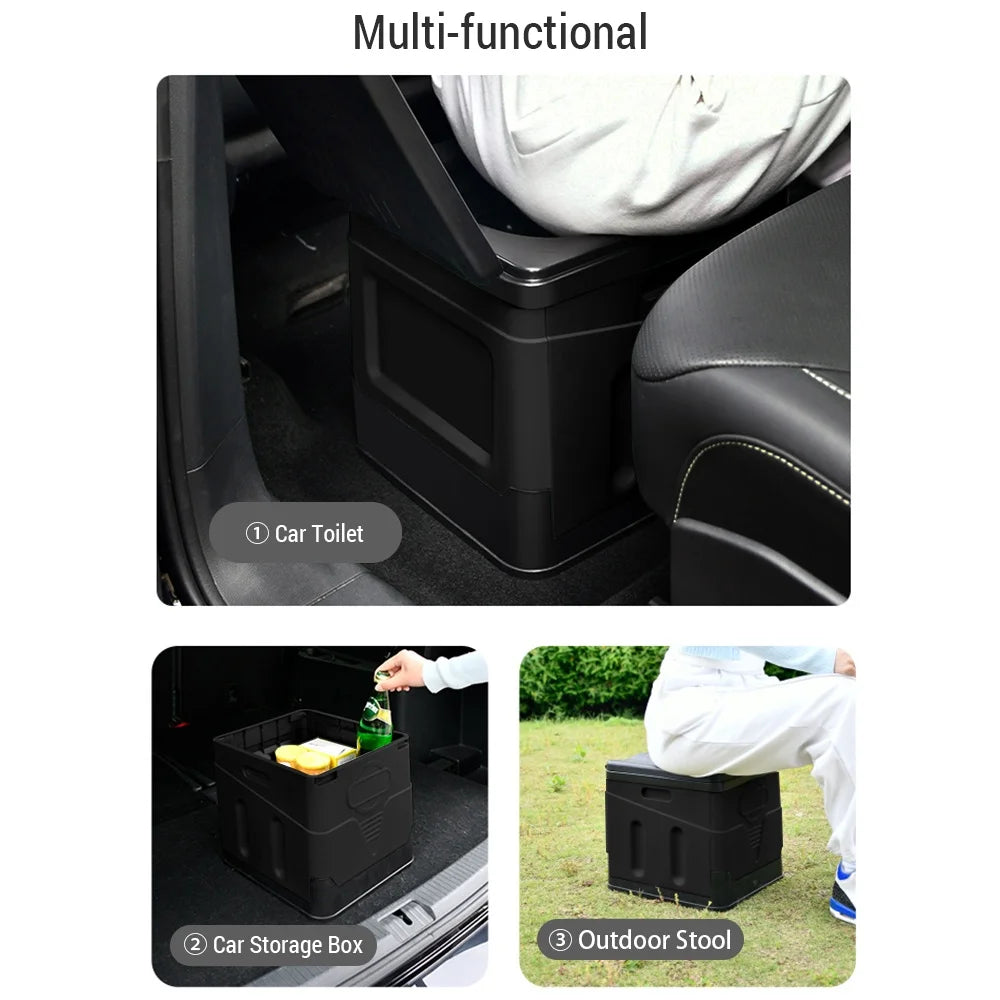Folding Potty with Lid, Portable Toilet F71920