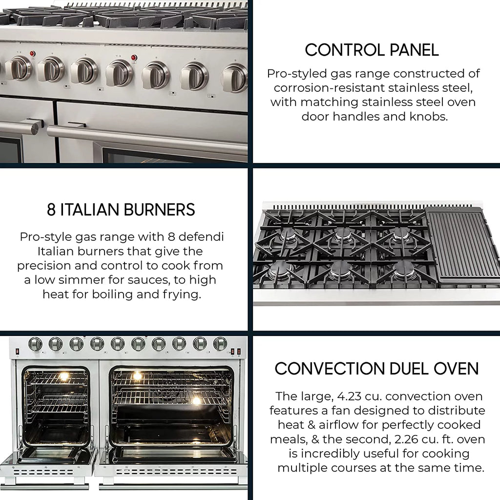 48" Freestanding Gas Range J76750