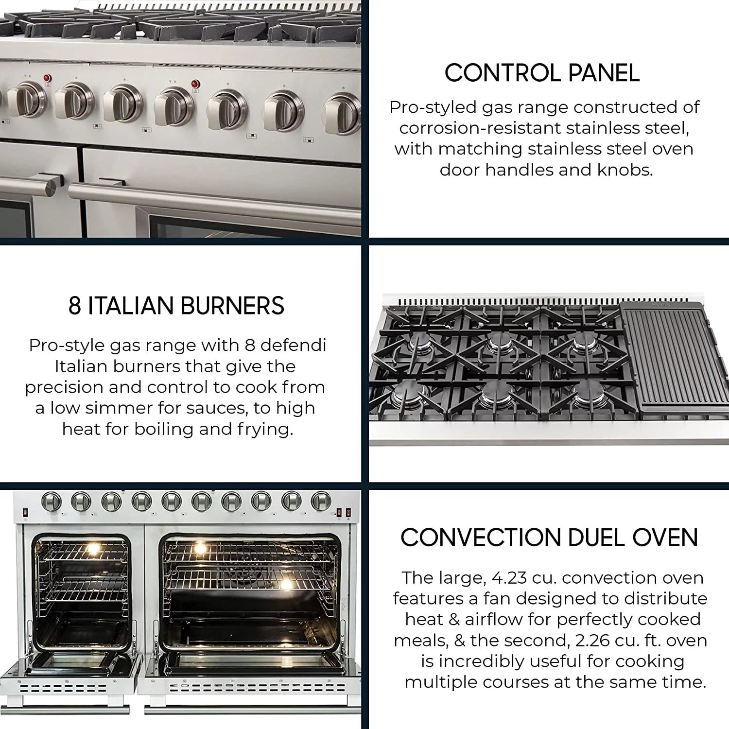 48" Freestanding Gas Range J76750