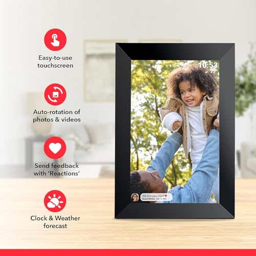 10.1 Inch WiFi Digital Picture Frame with Touch Screen, 32GB Memory, Black C40615