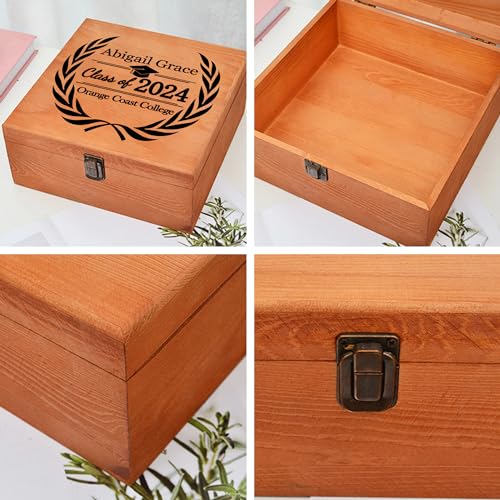 Personalized Graduation Wooden Box with Name and Grad Year I651331