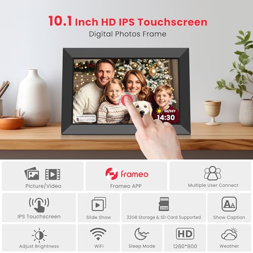 10.1 Inch Digital Picture Frame with WiFi, HD Touch Screen and 32GB Memory D839