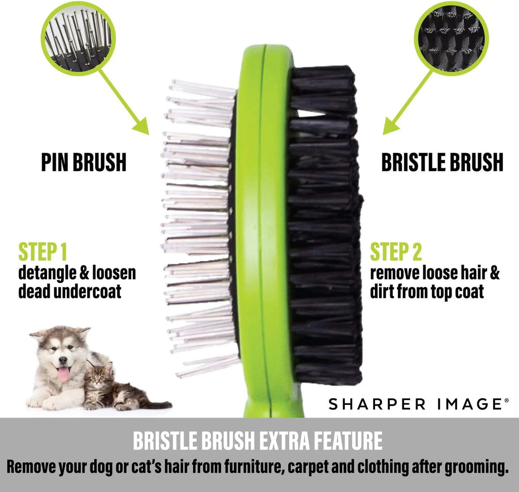 2-Sided Pet Grooming Brush for Long & Short Hair X34613